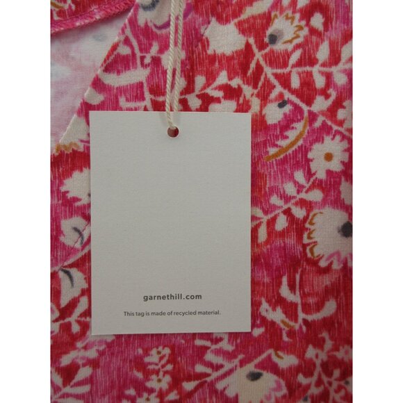 Garnet Hill Dress Small A-Line Button Up Floral Cottage Lyocell NEW - Picture 4 of 12